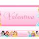 Faixa Decorativa Infantil Princesas Rosa com Nome