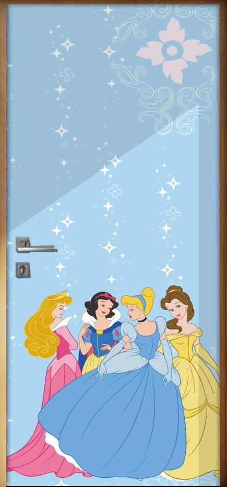 Adesivo para porta Infantil Princesas 2
