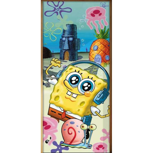 Adesivo Para Porta Bob Esponja De Walkman