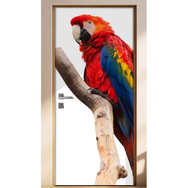 Adesivo Para Porta Arara Vermelha