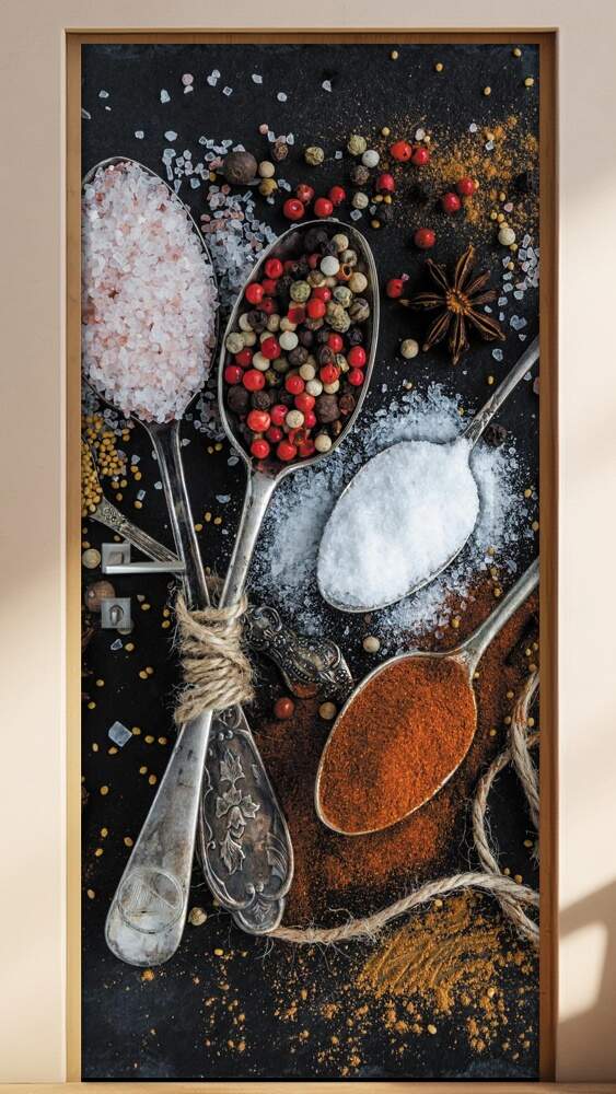 Adesivo Para Porta Cozinha Colher De Tempero