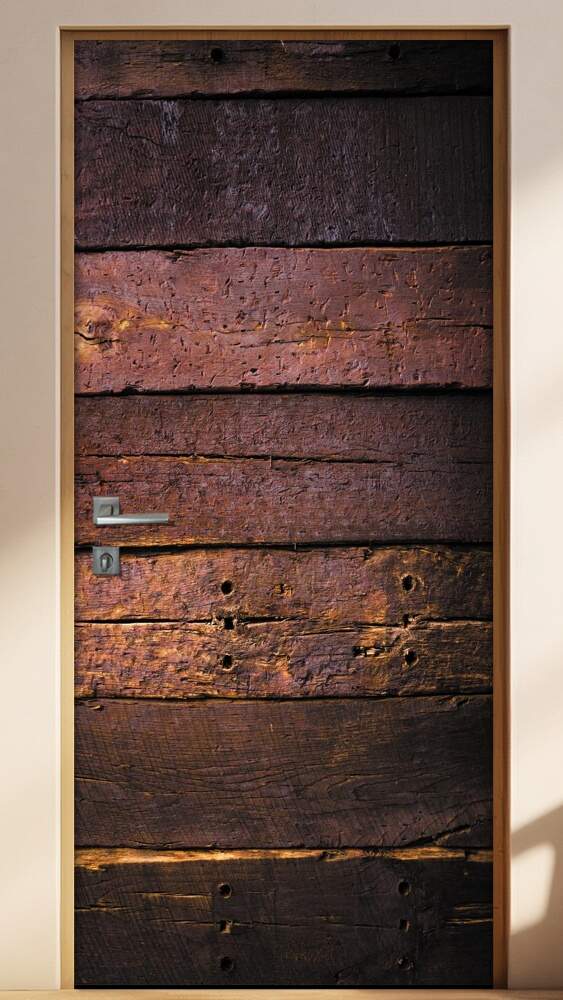 Adesivo para Porta Madeira R�stica Escura
