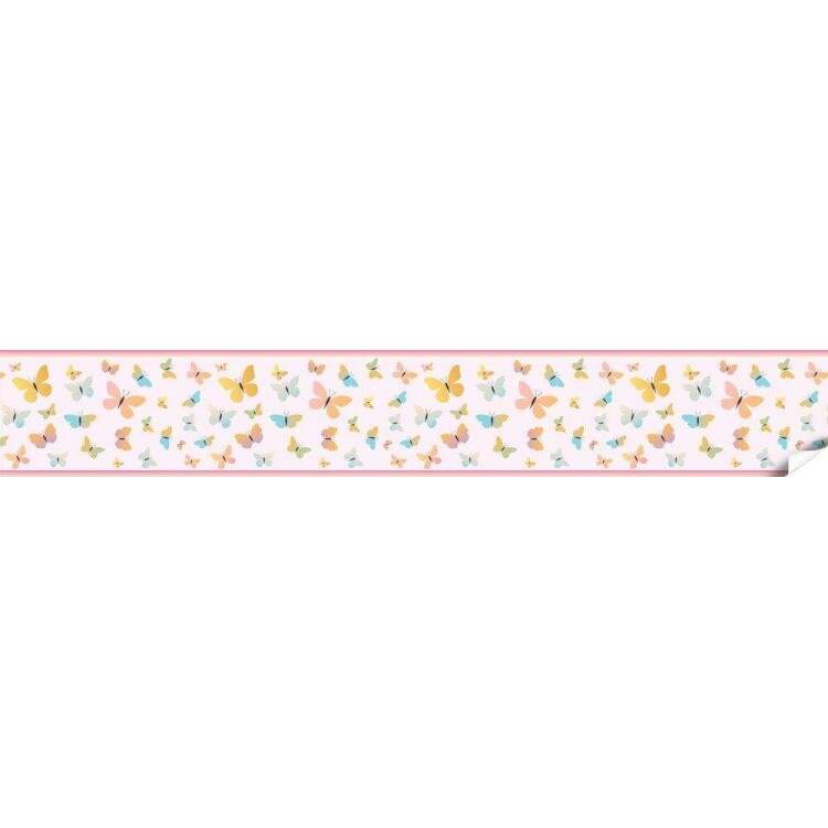 Faixa Decorativa Borboletas Rosa