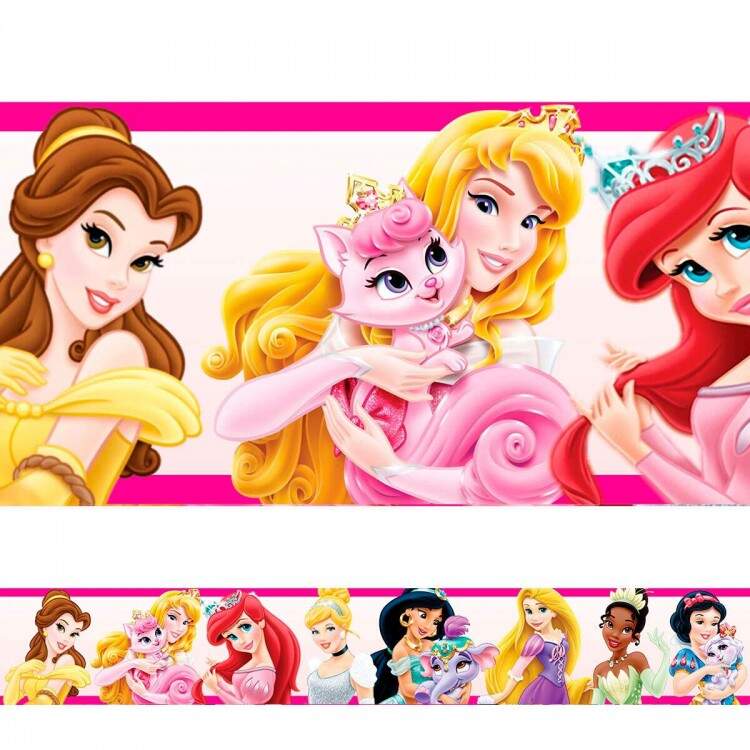 Faixa Decorativa Princesas da Disney Rosa