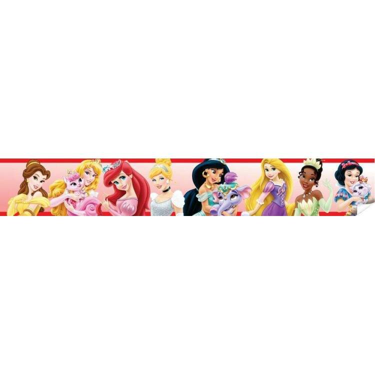 Faixa Decorativa Princesas da Disney Vermelho