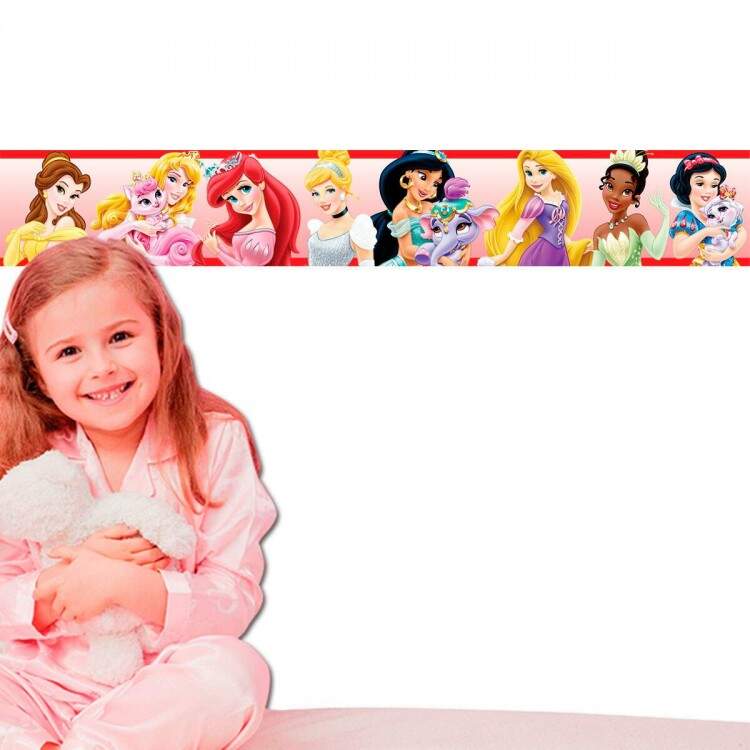 Faixa Decorativa Princesas da Disney Vermelho