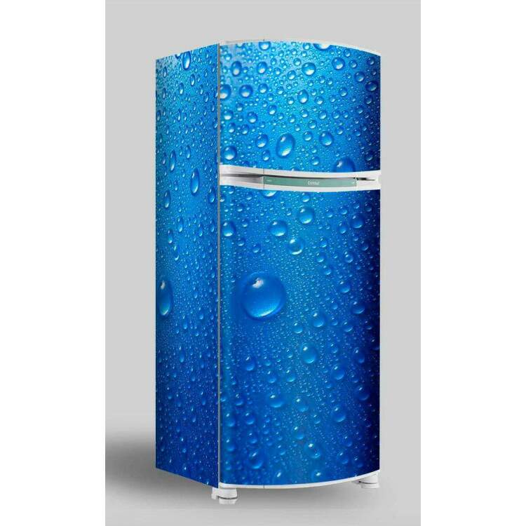 Adesivo para Envelopamento de Geladeira Toda Gotas de gua