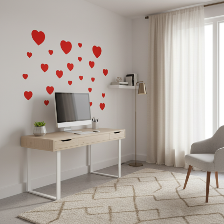 Adesivo Decorativo Kit de Coraes