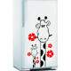 Adesivo de Geladeira Girafa com flor