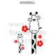 Adesivo de Geladeira Girafa com flor