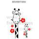 Adesivo de Geladeira Girafa com flor