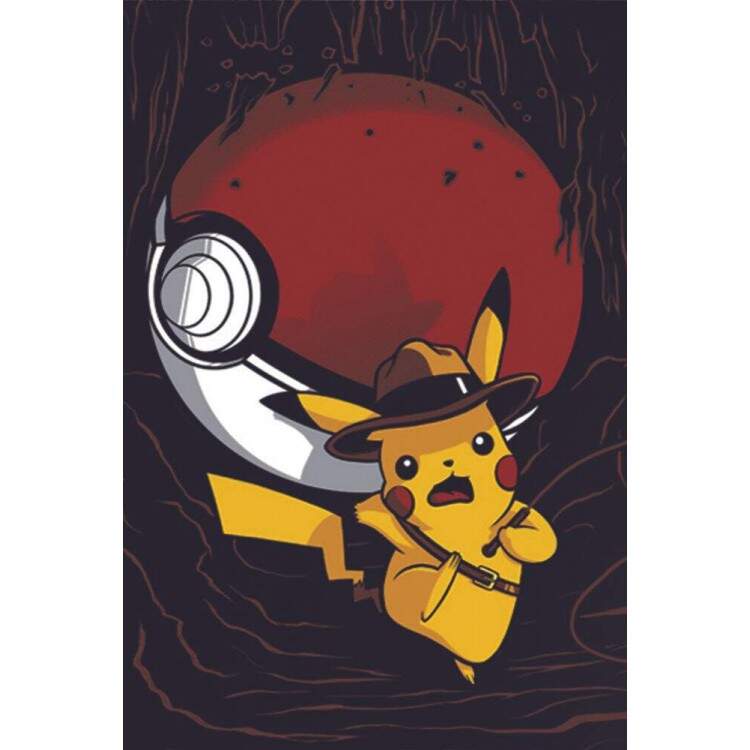 Placa Decorativa Pikachu Indiana Jones