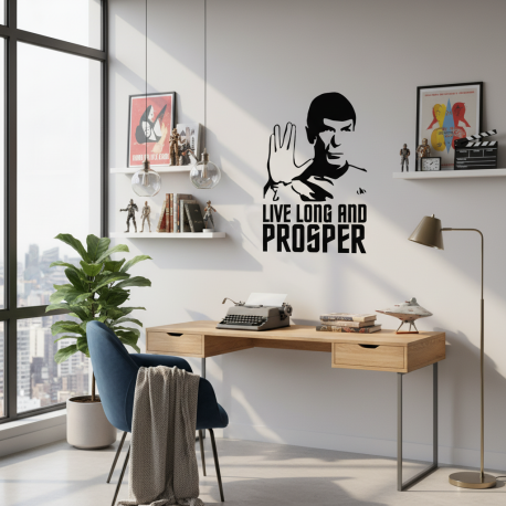 Adesivo de Parede Spock Vida Longa e Prspera