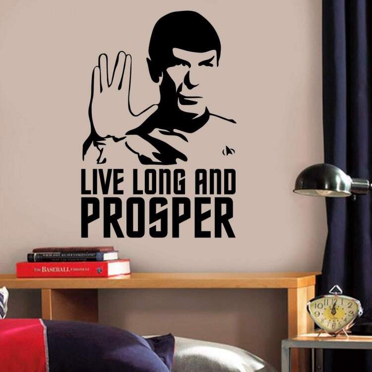 Adesivo de Parede Spock Vida Longa e Prspera