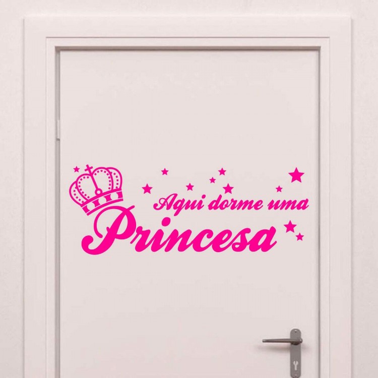 Adesivo Decorativo Aqui Dorme uma Princesa