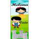 Adesivo Para Porta Pr�ncipe e Princesa Com Nomes