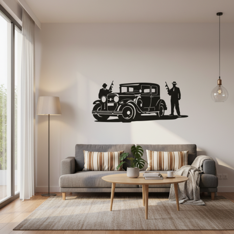 Adesivo de Parede Retr Mafia Italiana
