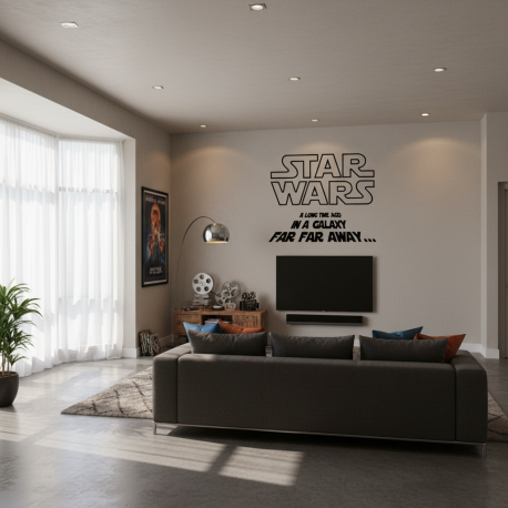 Adesivo de Parede Star Wars Frase