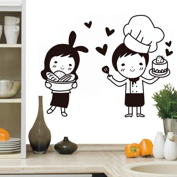 Adesivo de Parede Casal Chefe de Cozinha