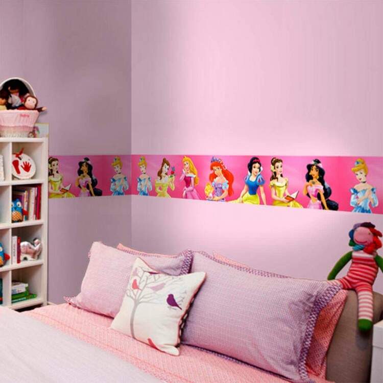 Adesivo Decorativo Faixa para quarto infantil faixa das princesas