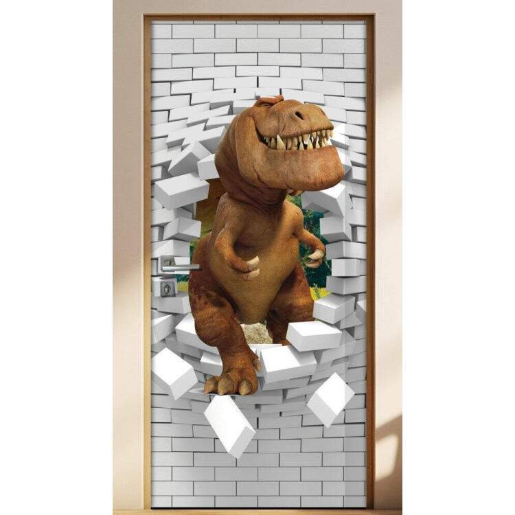 Adesivo Para Porta 3D Butch O Bom Dinossauro