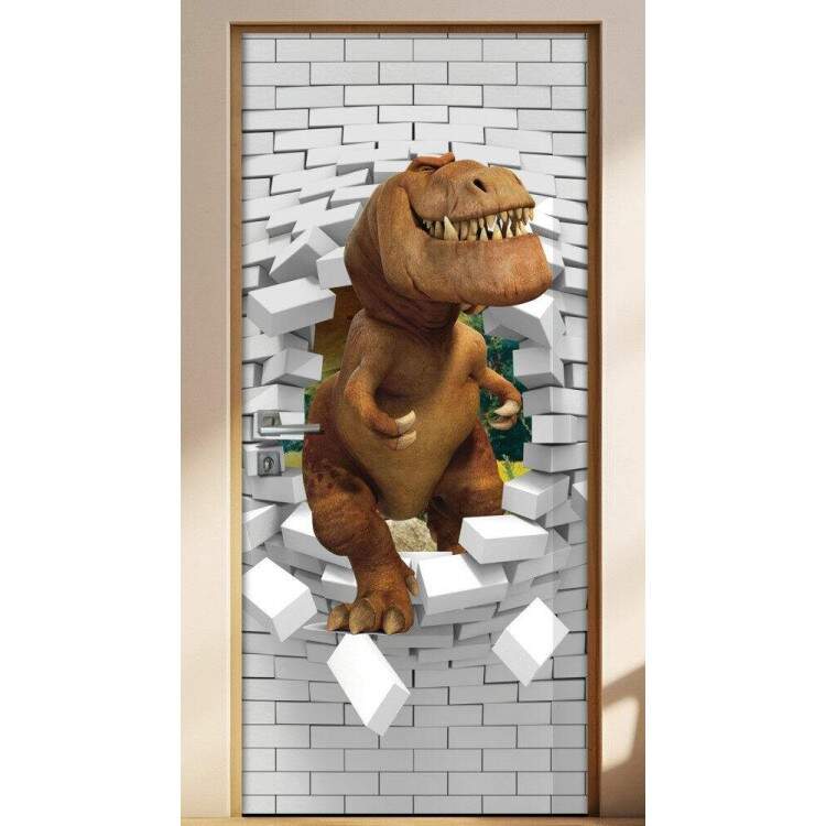 Adesivo Para Porta 3d Butch O Bom Dinossauro