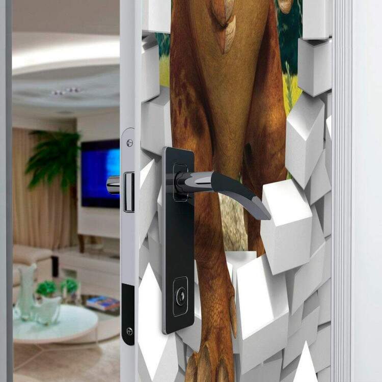 Adesivo Para Porta 3D Butch O Bom Dinossauro