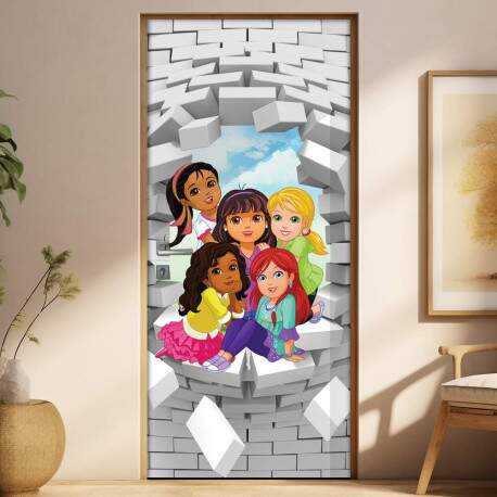 Adesivo Para Porta 3D Dora Aventureira