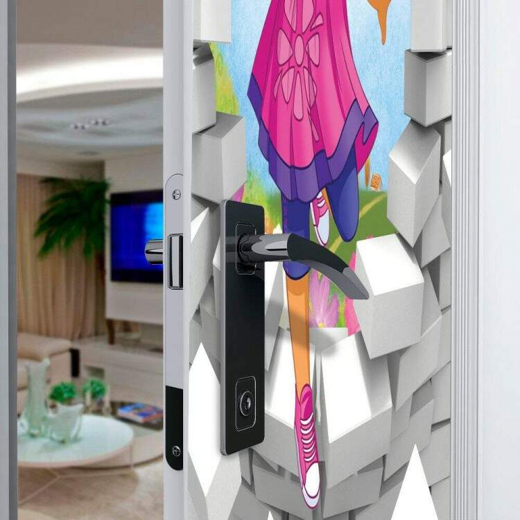 Adesivo Para Porta 3D Dora Aventureira 2