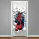 Adesivo Para Porta 3D Homem Aranha