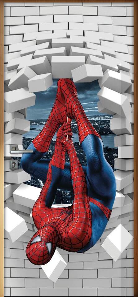 Adesivo Para Porta 3d Homem Aranha 5