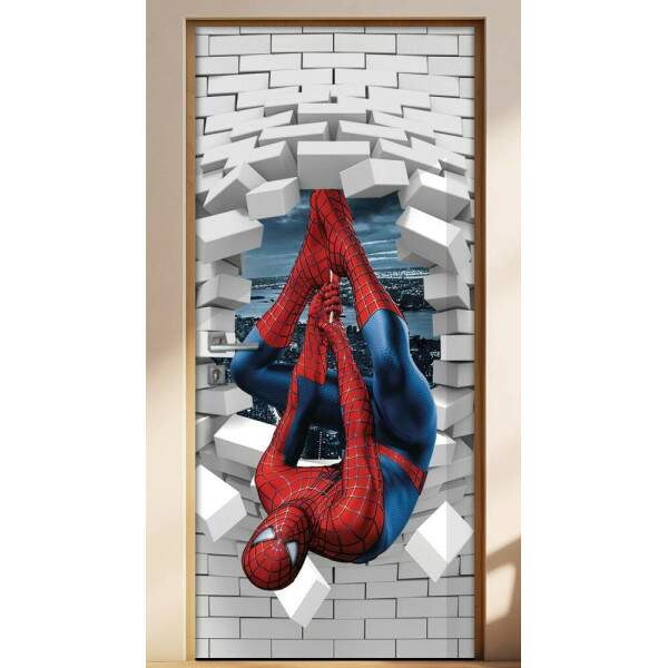 Adesivo Para Porta 3d Homem Aranha 5