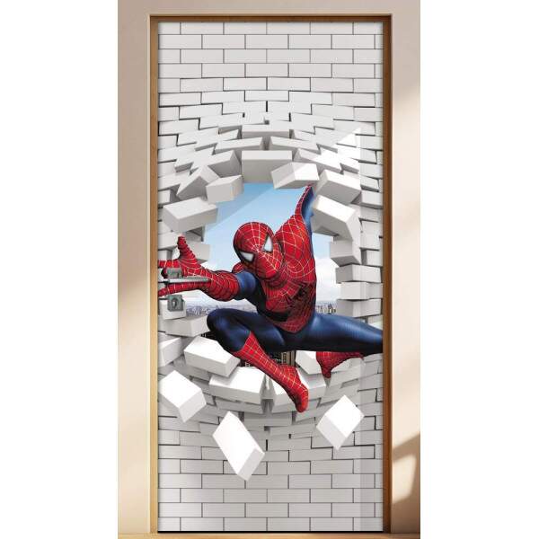 Adesivo Para Porta 3D Homem Aranha 7