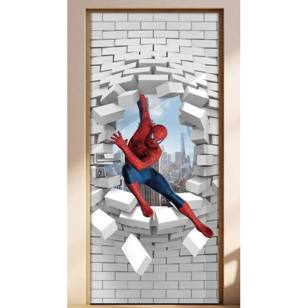 Adesivo Para Porta 3d Homem Aranha 8