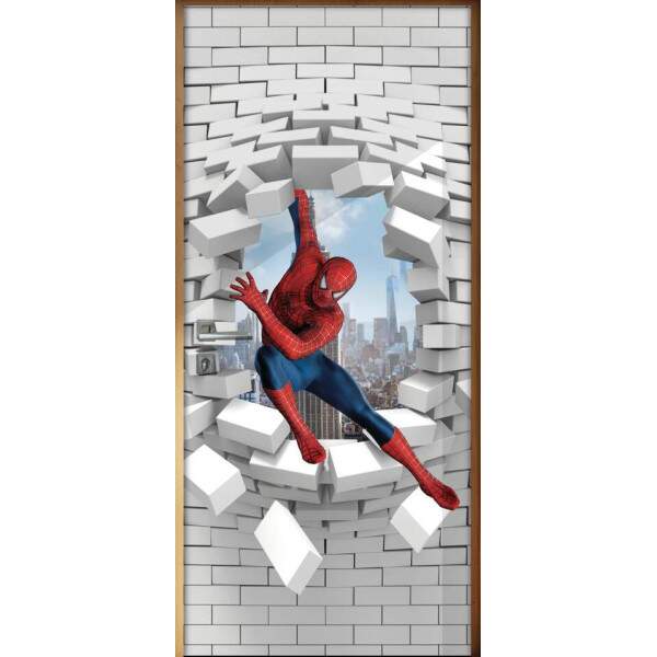 Adesivo Para Porta 3d Homem Aranha 8