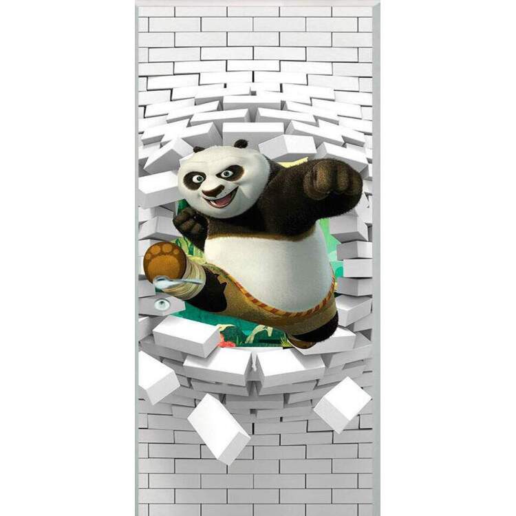 Adesivo Para Porta 3d Kung Fu Panda