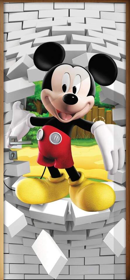 Adesivo Para Porta 3D Mickey Mouse