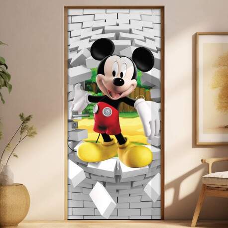 Adesivo Para Porta 3D Mickey Mouse