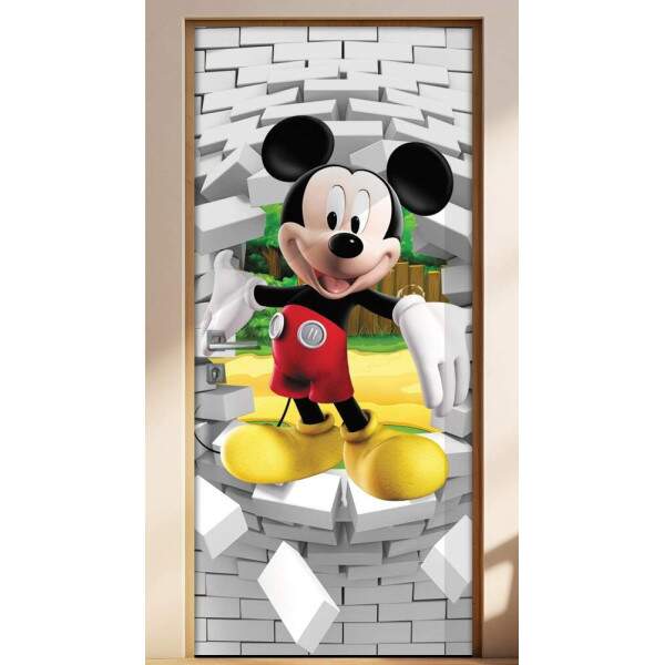 Adesivo Para Porta 3D Mickey Mouse