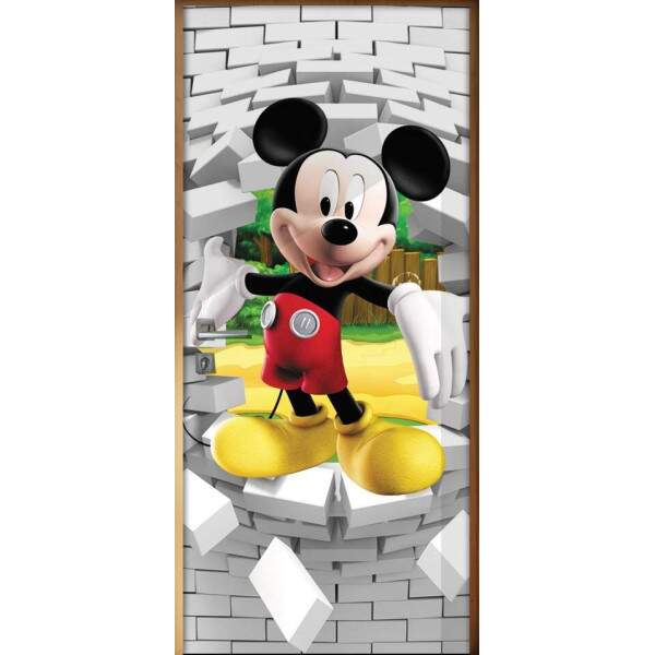 Adesivo Para Porta 3D Mickey Mouse