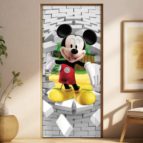 Adesivo Para Porta 3D Mickey Mouse