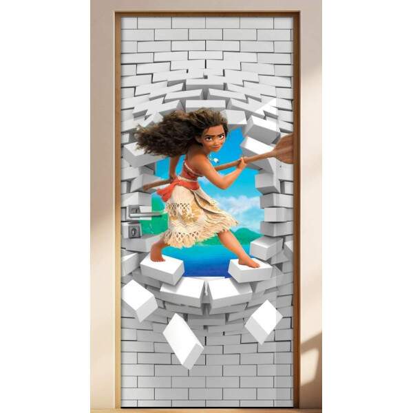 Adesivo Para Porta 3d Moana