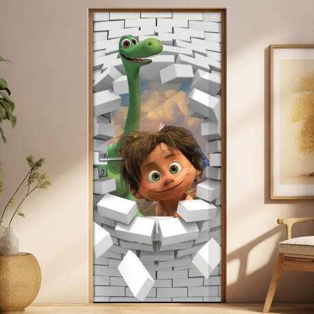 Adesivo Para Porta 3D O Bom Dinossauro 2