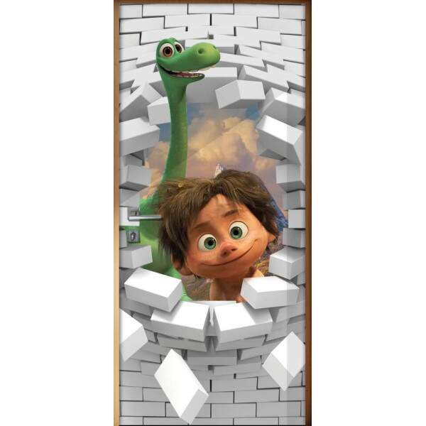 Adesivo Para Porta 3D O Bom Dinossauro 2