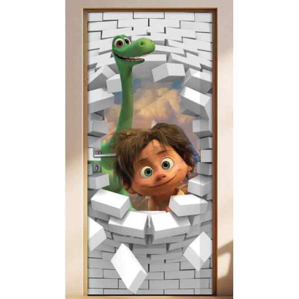 Adesivo Para Porta 3D O Bom Dinossauro 2
