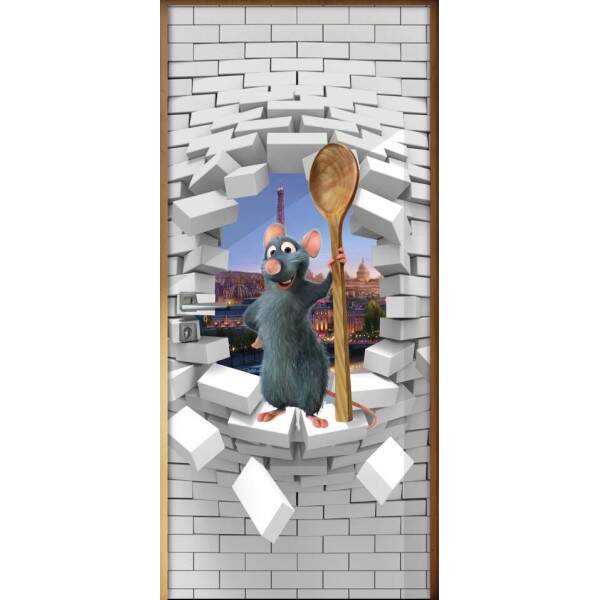 Adesivo Para Porta 3D Ratatouille