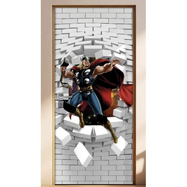 Adesivo para Porta 3D Thor