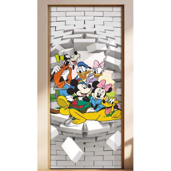 Adesivo Para Porta 3d Turma Do Mickey
