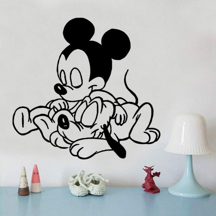 Adesivo de Parede Mickey e Pluto Baby