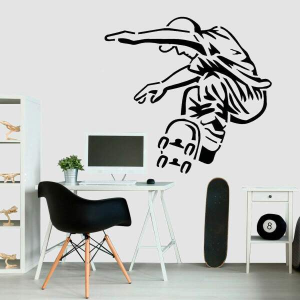 Adesivo de Parede Esportes Skatista SK8